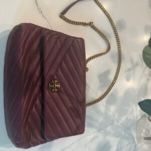 Tory Burch Plum Quilted Shoulder Bag